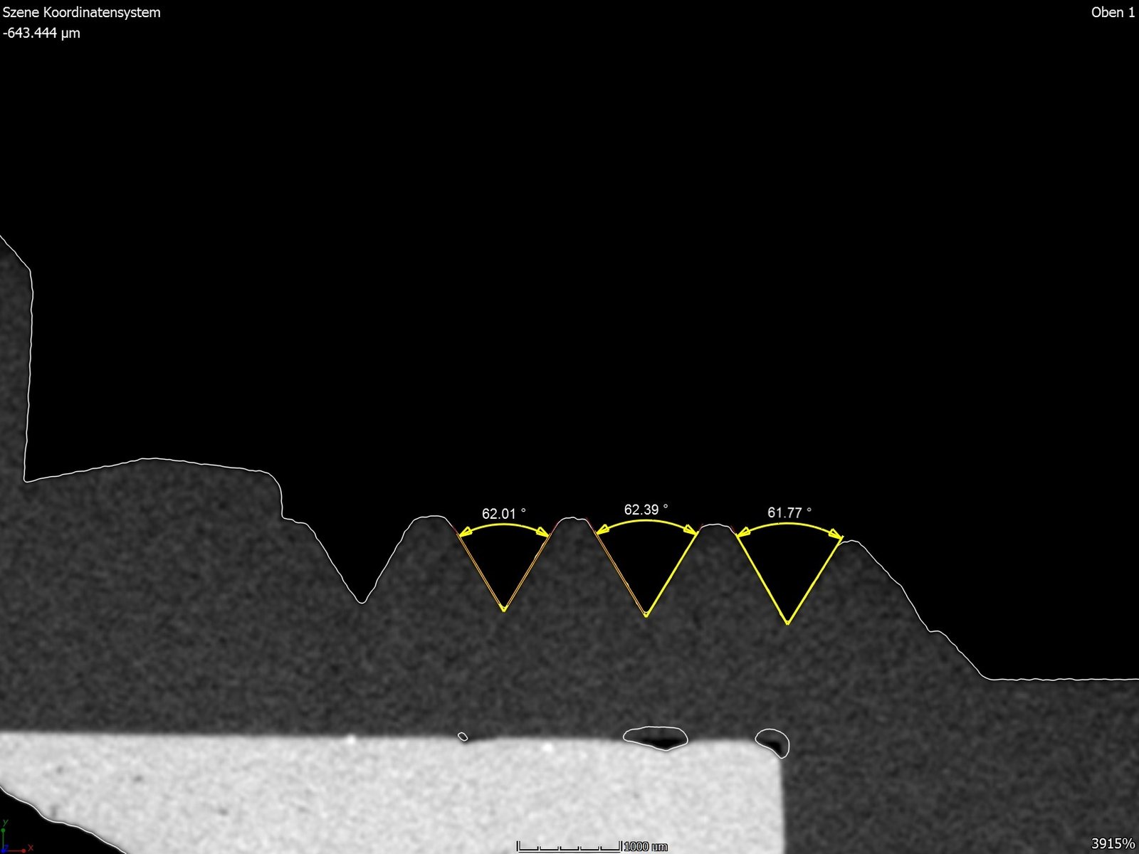 Mikrogeometrie-Auswertung mit Winkelmessungen